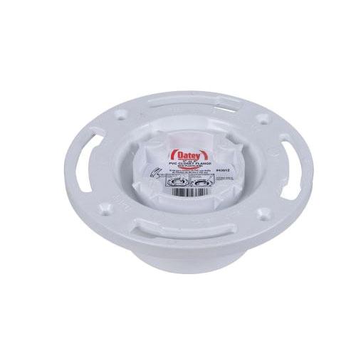 Oatey® Easy Tap® 43612 PVC Plastic Closet Flange, 3 inch x 4 inch, Solvent Weld, White