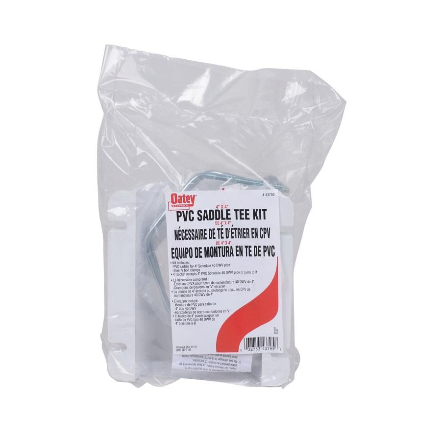 Oatey® 43795 Saddle Tee Kit, 4 x 4 in Pipe, PVC thumbnail 3