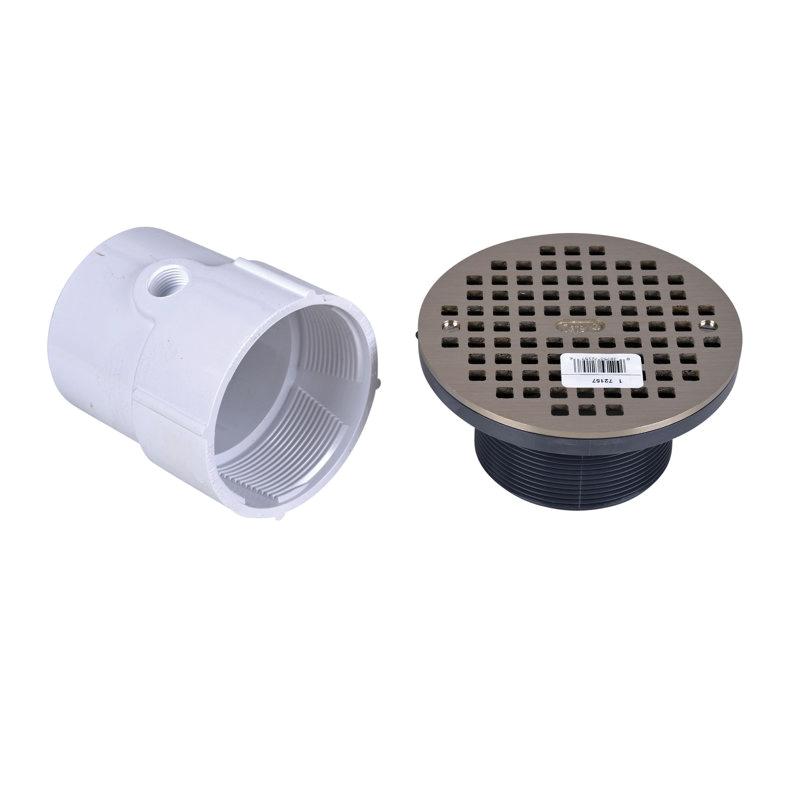 Oatey® 72157 Adjustable PVC General Purpose Drain With Grate, 3 inch, Socket, Nickel Strainer thumbnail 3