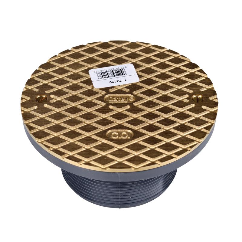 HARVEY™ Plastic Adjustable Barrel Cleanout With Polished Brass Cover, 6 inch thumbnail 2