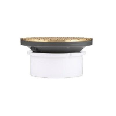 Oatey® 74129 Pipe Drain Cleanout With Round Brass Cover, Fits Pipe Size: 4 in, 6 in Dia Cover, PVC thumbnail 2