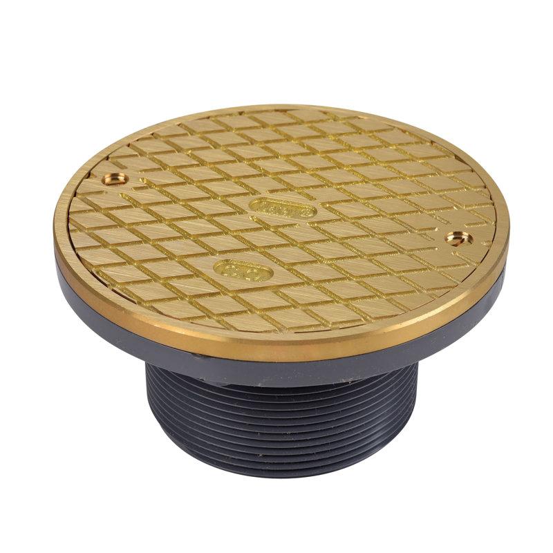 HARVEY™ 74130 Plastic Adjustable Barrel Cleanout With Polished Brass Cover And Ring, 6 inch