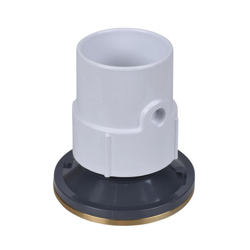 Oatey&reg; Adjustable PVC Cleanout with 6 inch Brass Cover and Round Ring, 3 inch x 4 inch