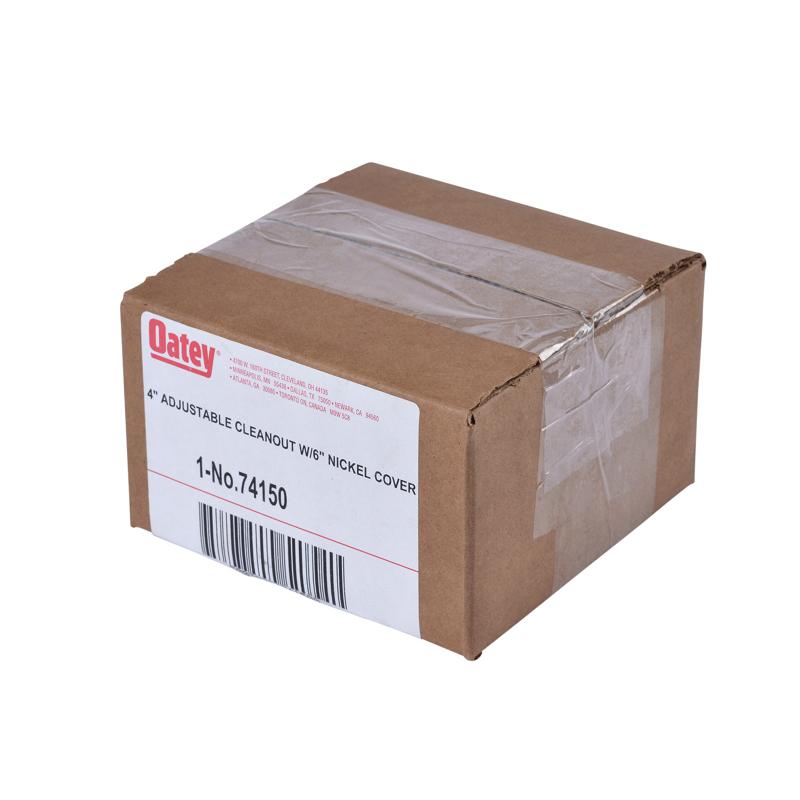 Harvey 74150 Plastic Adjustable Barrel Cleanout With Nickel Cover, 6 inch; 1/Pack