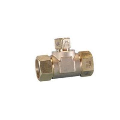 TracPipe® AutoFlare Brass Reducer Tee Fitting, 3/4 inch x 3/4 inch x 1/2 inch