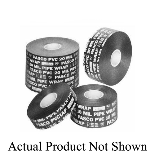 PASCO 9054-R Pipe Protection Tape, 10 mil Thick, 4 in W, 100 ft L, Black