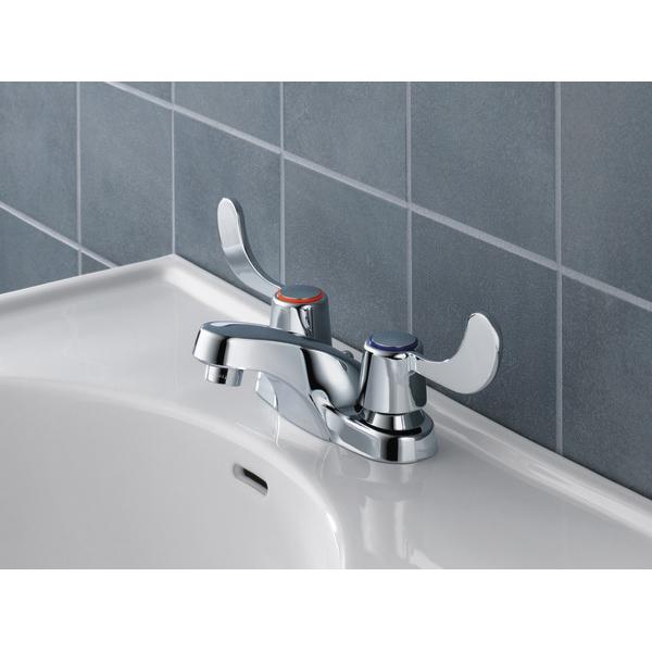 PEERLESS® Core Two Handle Lavatory Faucet with Grid Drain, 4 in Centerset, Chrome thumbnail 3