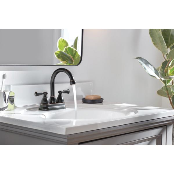 PEERLESS® Elmhurst® P2665LF-OB Bathroom Faucet, 2-Handle, Deck, Centerset, Push Pop-Up, Oil-Rubbed Bronze thumbnail 2