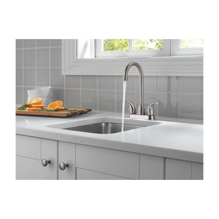 PEERLESS® P288LF-SS Bar/Prep Faucet, 1.8 gpm, Stainless Steel, 2 Handles, Domestic