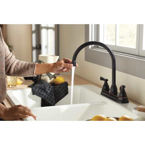 PEERLESS® Elmhurst® P2965LF-OB Kitchen Faucet With Twist Aerator, Deck, Oil-Rubbed Bronze
