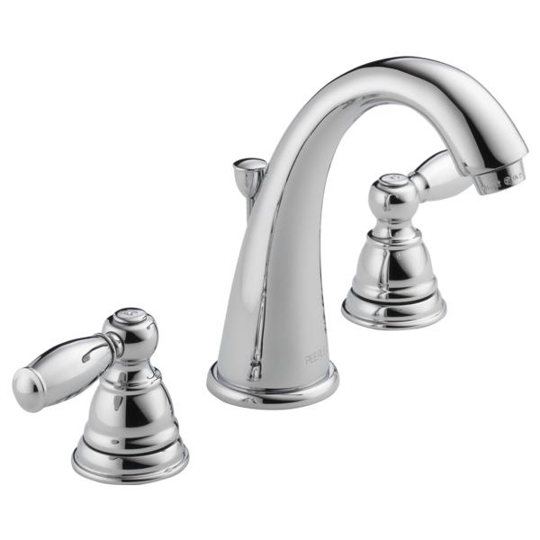 PEERLESS® Claymore® P299196LF Bathroom Faucet, 2-Handle, Deck, Widespread, Pop-Up, Chrome thumbnail 4