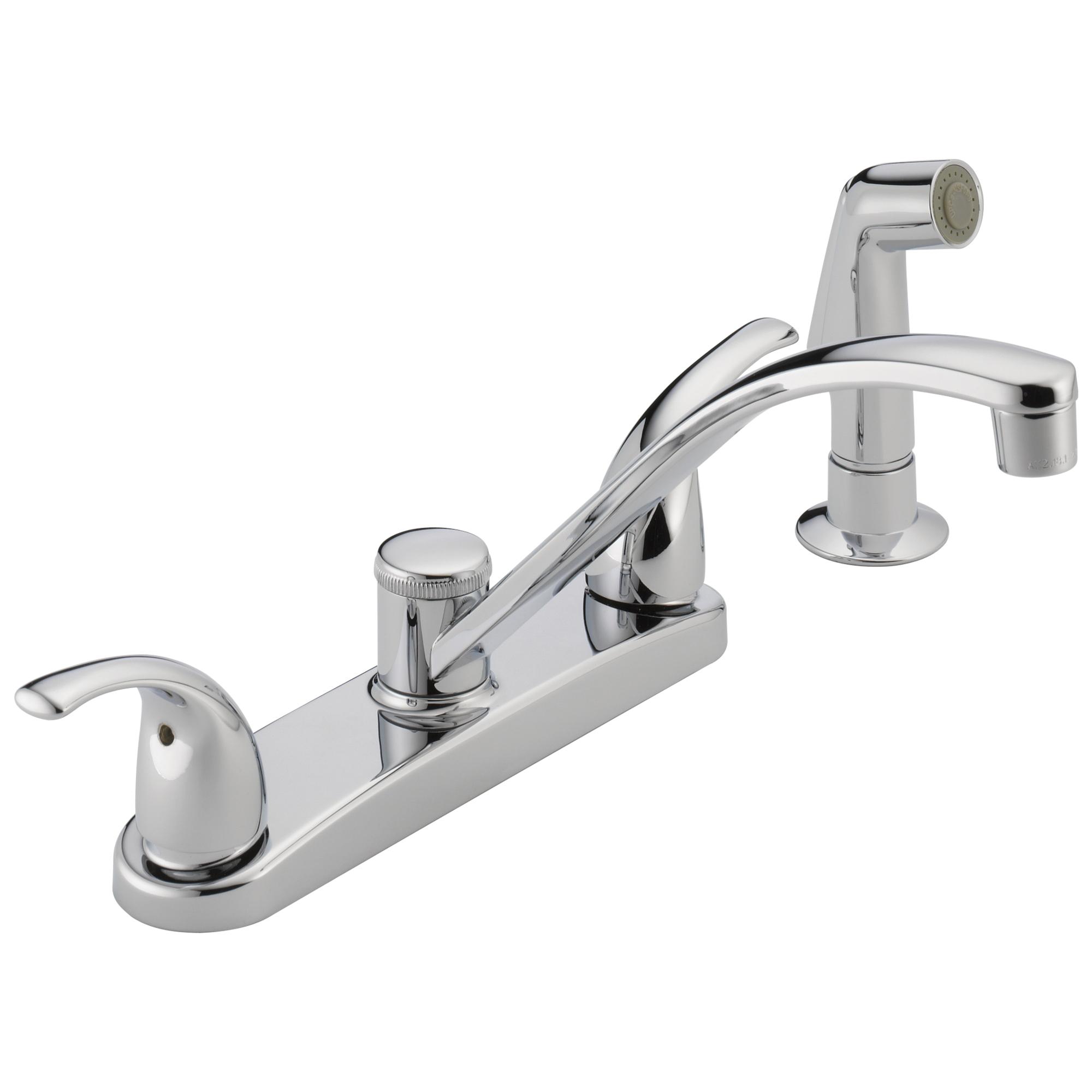 PEERLESS® Tunbridge® P299508LF Kitchen Faucet, Deck, Centerset, Chrome thumbnail 4