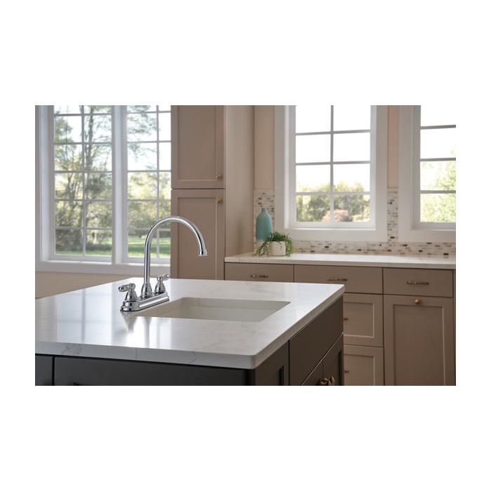 PEERLESS® CLAYMORE® P299575LF Kitchen Faucet, Dual-Handle, Chrome