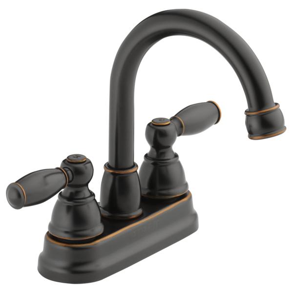 PEERLESS® Claymore® P299685LF-OB Bathroom Faucet, 2-Handle, Deck, Centerset, Push Pop-Up, Oil-Rubbed Bronze thumbnail 4