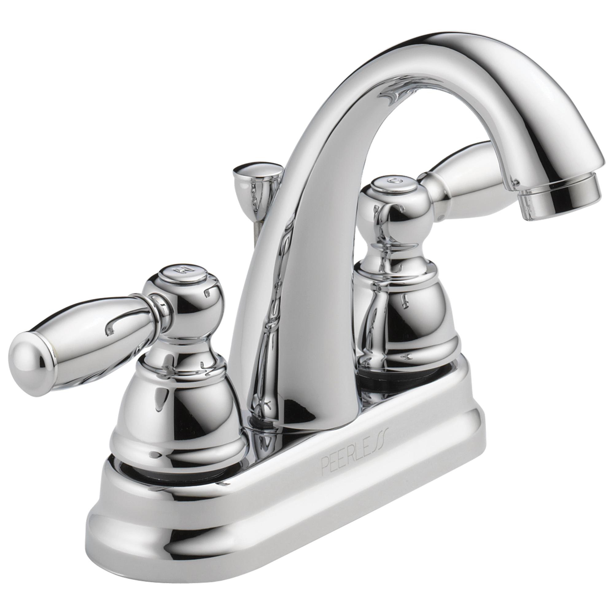 PEERLESS® CLAYMORE® P299696LF Bathroom Faucet, 2-Handle, Deck, Centerset, Pop-Up, Chrome thumbnail 2