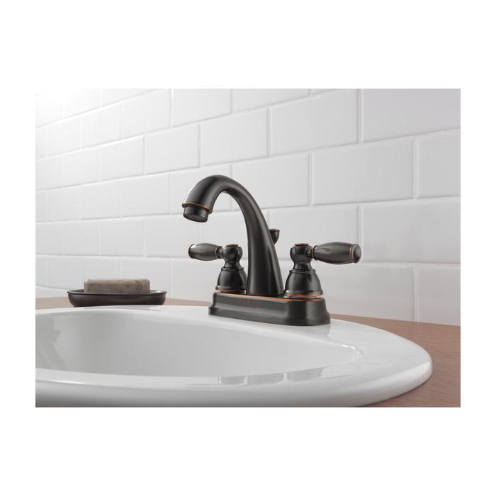 PEERLESS® CLAYMORE® P299696LF-OB Bathroom Faucet, 2-Handle, Deck, Centerset, Pop-Up, Oil-Rubbed Bronze thumbnail 4