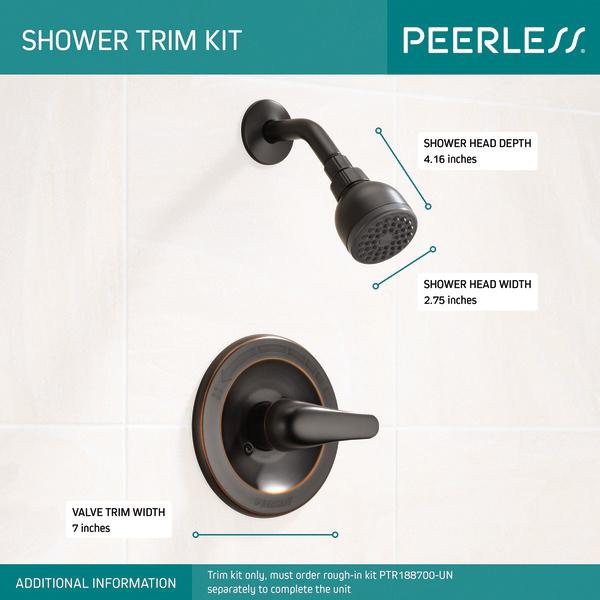 1-Function Shower Only Trim, 2 gpm, 1 Lever Handles, Oil Rubbed Bronze