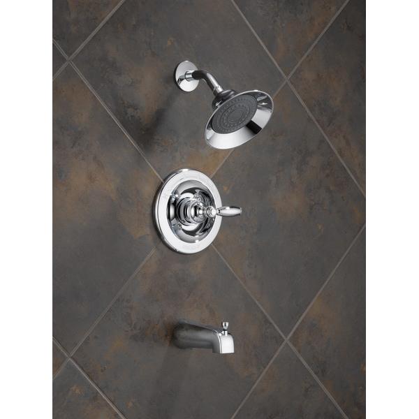 PEERLESS® Claymore® PTT188790 Tub and Shower Trim Kit, Metal, Chrome, 1-Handle -Handle, 1.75 gpm