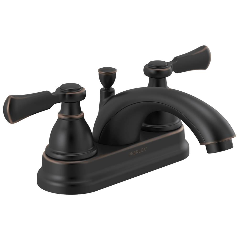 PEERLESS® Elmhurst Two Handle Lavatory Faucet with Pop-Up Drain, 4 in Centerset, Oil Rubbed Bronze thumbnail 3