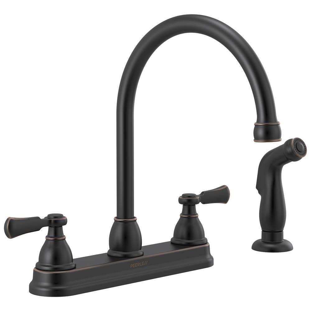 PEERLESS® Elmhurst Two Handle Kitchen Faucet with Side Spray, Oil Rubbed Bronze thumbnail 4
