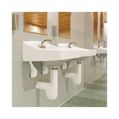 TrapGear 396W PVC P-Trap Cover, 2 Valve & Supply Covers, High Gloss Finish