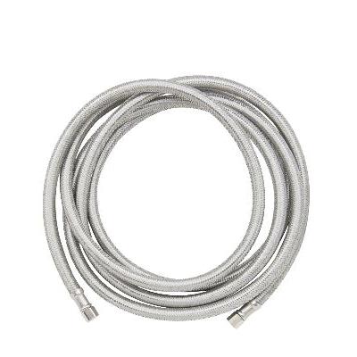 PLUMBSHOP® PLS0-72IM F Ice Maker Connector, 1/4 x 1/4 in, Compression x Compression, 72 in L, Stainless Steel, Chrome