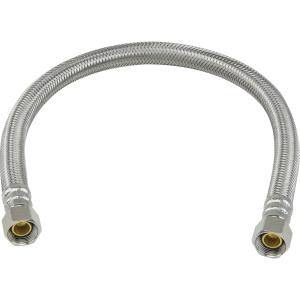PLUMBSHOP® PLS1-DW Series PLS1-16DW F Braided Dishwasher Connector, 3/8 in Nominal, 16 in L, Compression, 125 psi