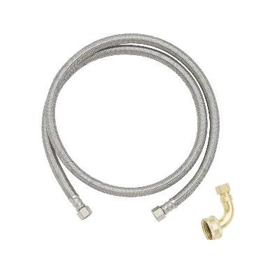 PLUMBSHOP® PLS1-60DW12 F Dishwasher Water Connector With 3/4 in Garden Hose Elbow, 3/8 x 3/8 in, 60 in L