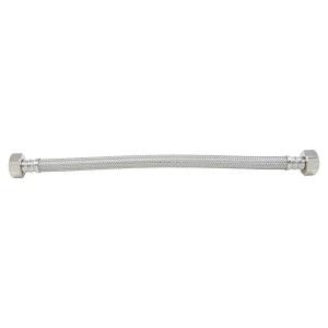 PLUMBSHOP® PLS8-16A F Braided Faucet Connector, 1/2 in, FIP, 16 in L, PVC/Stainless Steel, Chrome/Silver thumbnail 3