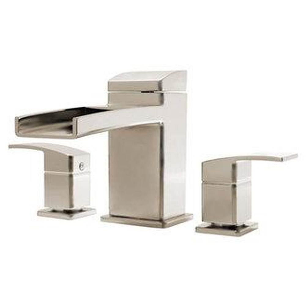 Professional Grade 2 Lever Handle 3 Hole Deck Mount Roman Tub Trim, 15 - 18 gpm, Brushed Nickel