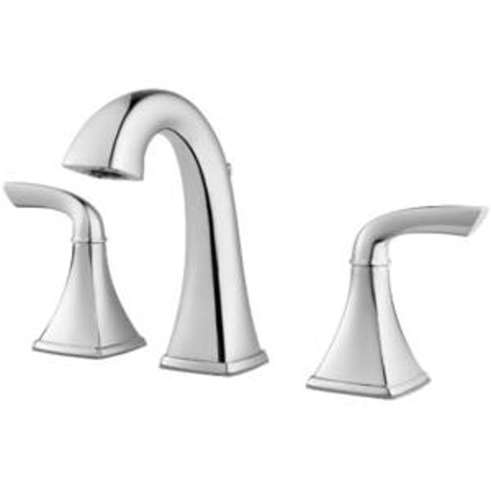 2-Handle 8 to 15 inch Center 1.2 gpm 1/2-14 NPSM Widespread Lavatory Faucet, Polished Chrome
