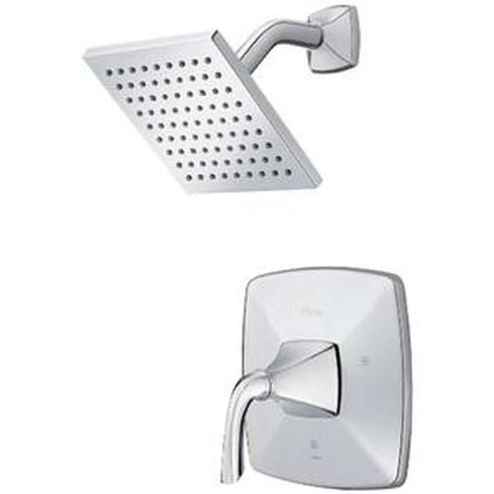 1-Handle 1-Setting 1.8 gpm 1/2-14 NPT Shower Trim, Polished Chrome thumbnail 3