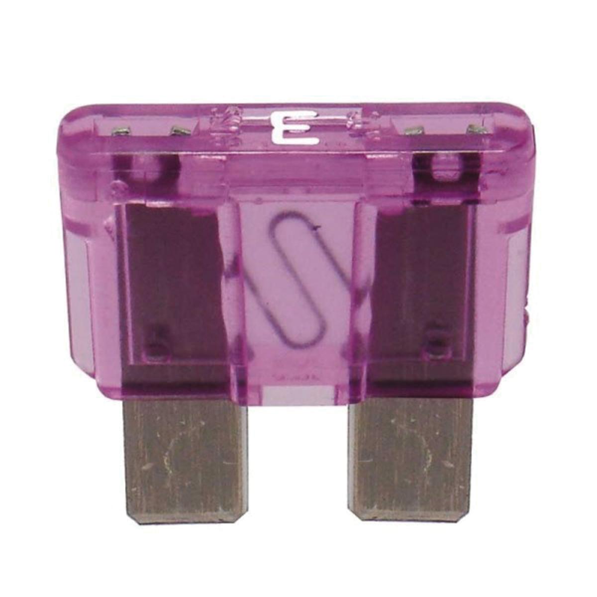 Rheem 44-ATC3 Automotive Fast-Acting Blade Fuse, 3A, 36VAC; 5/Pack