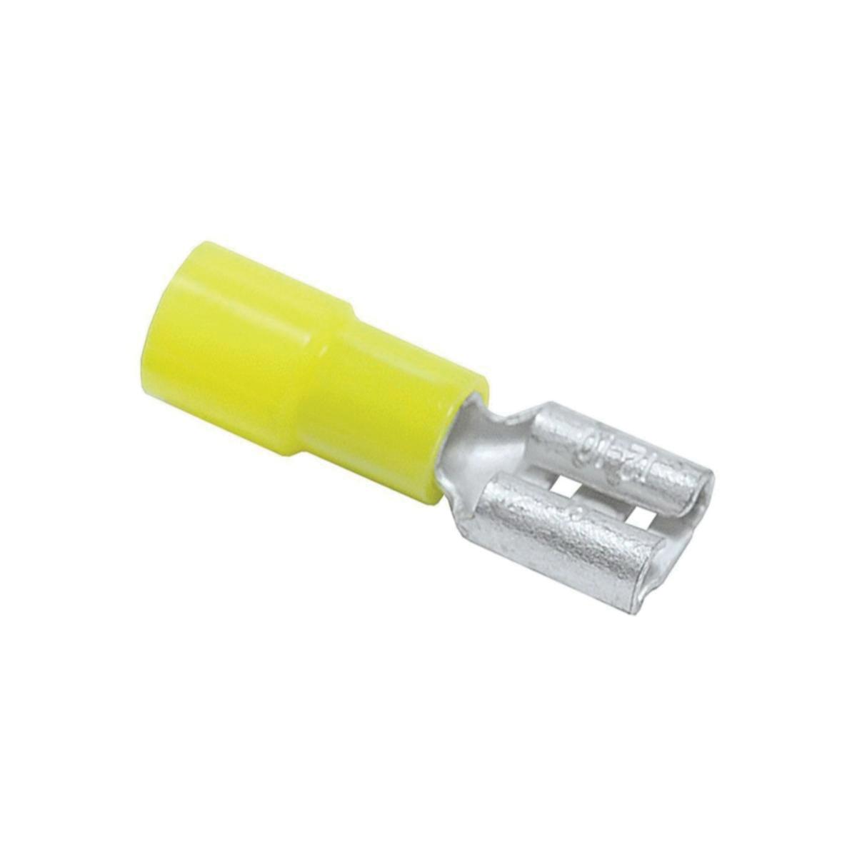 Protech 455050 Insulated Female Quick Connect, 12-10 AWG, Yellow; 50/Blister Pack