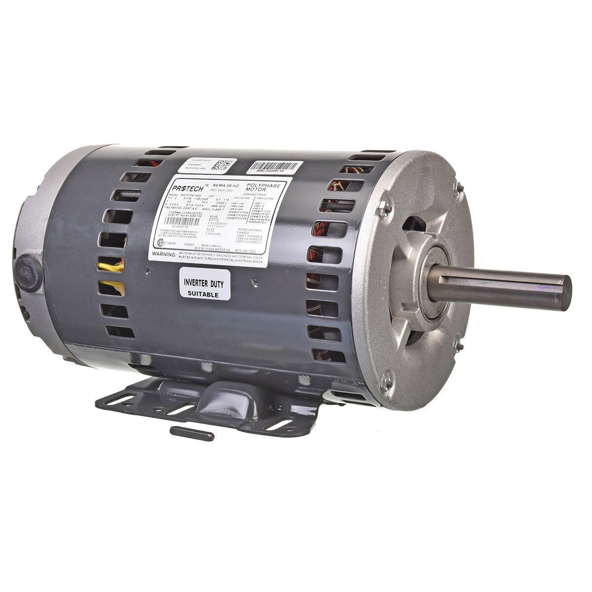 Rheem® 51-42537-05 Blower Motor, 2 hp, 208/220/230/380 to 415/460 V, 50/60 Hz, 3 ph-Phase, 56HZ Frame