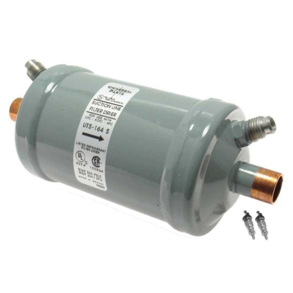 Protech&trade; Uni-Directional Flow Standard Shell Suction Line Filter Drier, 7/8 inch x 9-13/16 inch L, Sweat ODF Epoxy Powder Paint