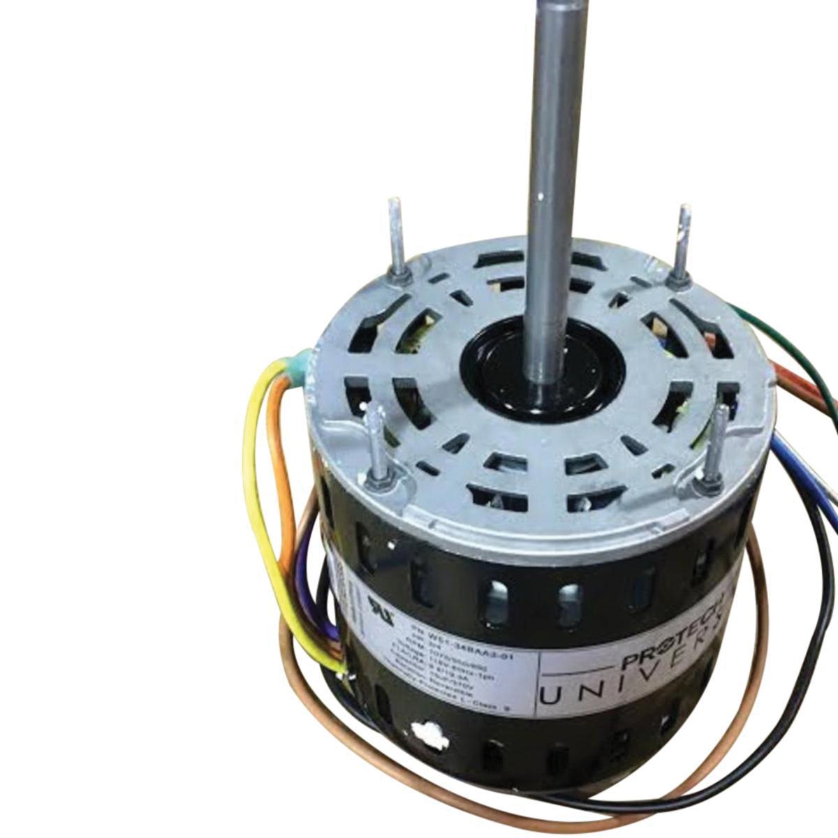 Protech Indoor Universal W51 Direct Drive 3-Speed 1-Phase Reversible Blower Motor, 1075 rpm, 3/4 HP, 120V