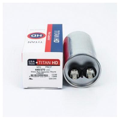 Packard PRCF Series PRCF50A Motor Single Run Capacitor, MFD Rating: 50 uF, 440 VAC, Round, 2 in Dia, 3.88 in H