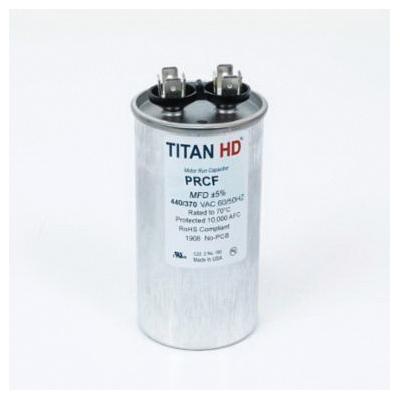 Packard PRCF Series PRCF60A Motor Single Run Capacitor, MFD Rating: 60 uF, 440 VAC, Round, 2 in Dia, 3.88 in H