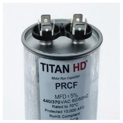 Packard PRCF Series PRCF70A Motor Single Run Capacitor, MFD Rating: 70 uF, 440 VAC, Round, 2 in Dia, 4-3/4 in H