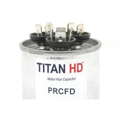 Packard PRCFD Series PRCFD353A Motor Dual Run Capacitor, MFD Rating: 35+3 uF, 440 VAC, Round, 2 in Dia, 2.88 in H