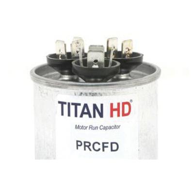 Packard PRCFD Series PRCFD505A Motor Dual Run Capacitor, MFD Rating: 50+5 uF, 440 VAC, Round, 2 in Dia, 3.88 in H