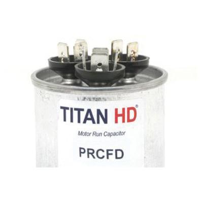 Packard PRCFD Series PRCFD8010A Motor Dual Run Capacitor, MFD Rating: 80+10 uF, 440 VAC, Round, 2-1/2 in Dia, 3.91 in H