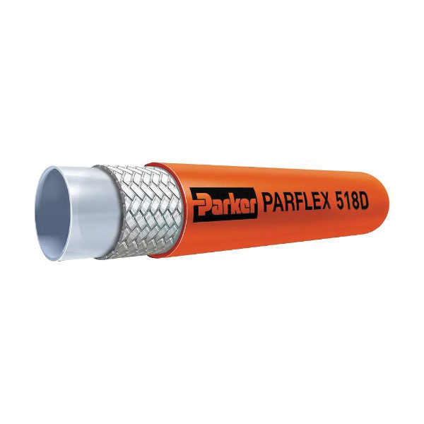 Parker® 518D Series 518D-8 Hydraulic Hose, 2250 psi, Nylon Tube, Orange