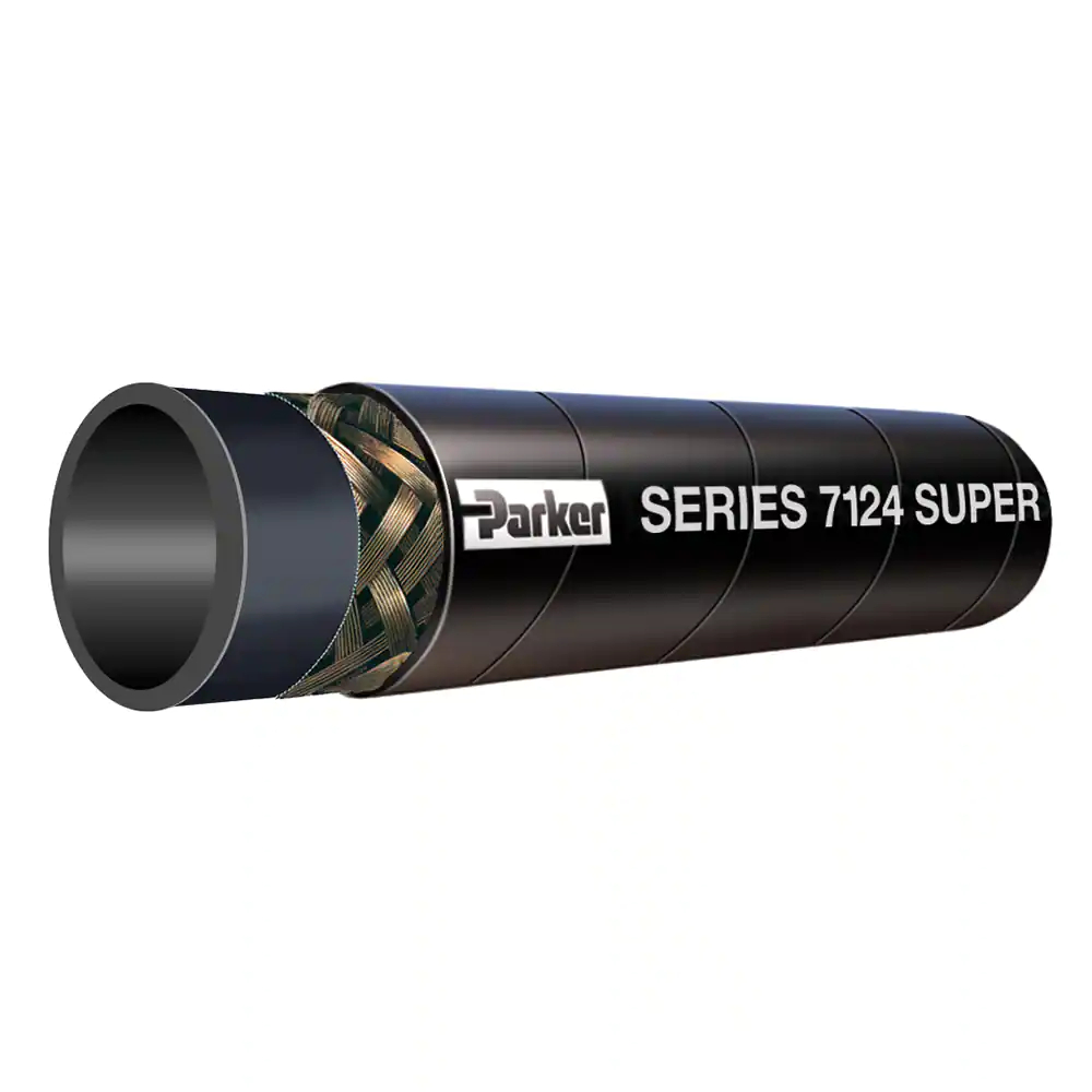 Parker® Super-Flex® 7124-751A Gasoline Dispenser Hose, 3/4 in ID, 1.1 in OD, 500 ft L, 50 psi Pressure, Black