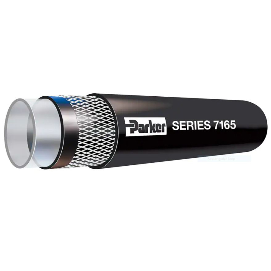 Parker® WAVEMASTER™ 7165-38250 Fuel Line Hose, 3/8 in ID, 0.7 in OD, 100 psi Pressure, Nylon Tube, Black