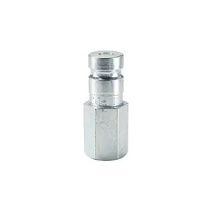 Parker® PD Series PD342 Quick-Coupling Nipple, 1/4-18 FNPTF x 1/4-18 FNPTF, Nitrile/Steel