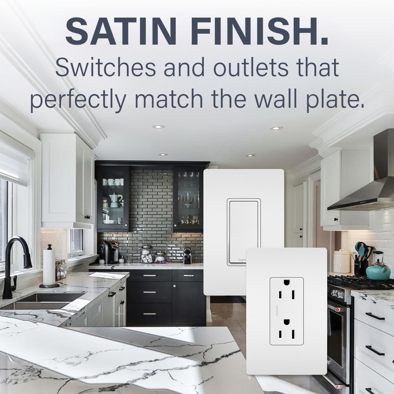 Pass & Seymour® RHCL453PW Dimmer, Paddle, Slider Switch, 700 W, 120 VAC, CFL, Halogen, Incandescent, LED Lamp, White thumbnail 2