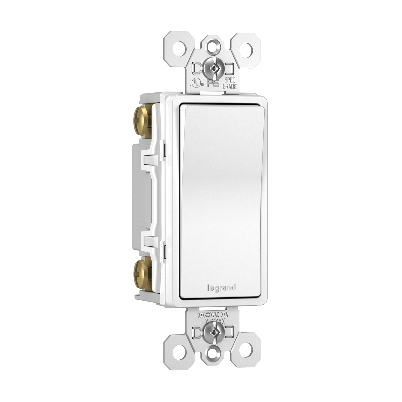 Pass & Seymour TM874W 4-Way Self-Grounding Decorator Switch, 15A, 120/277V, White
