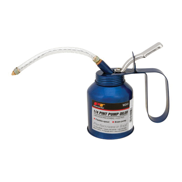 Performance Tool® W241 Pump Oiler, 1/4 pt Capacity, Steel Bowl